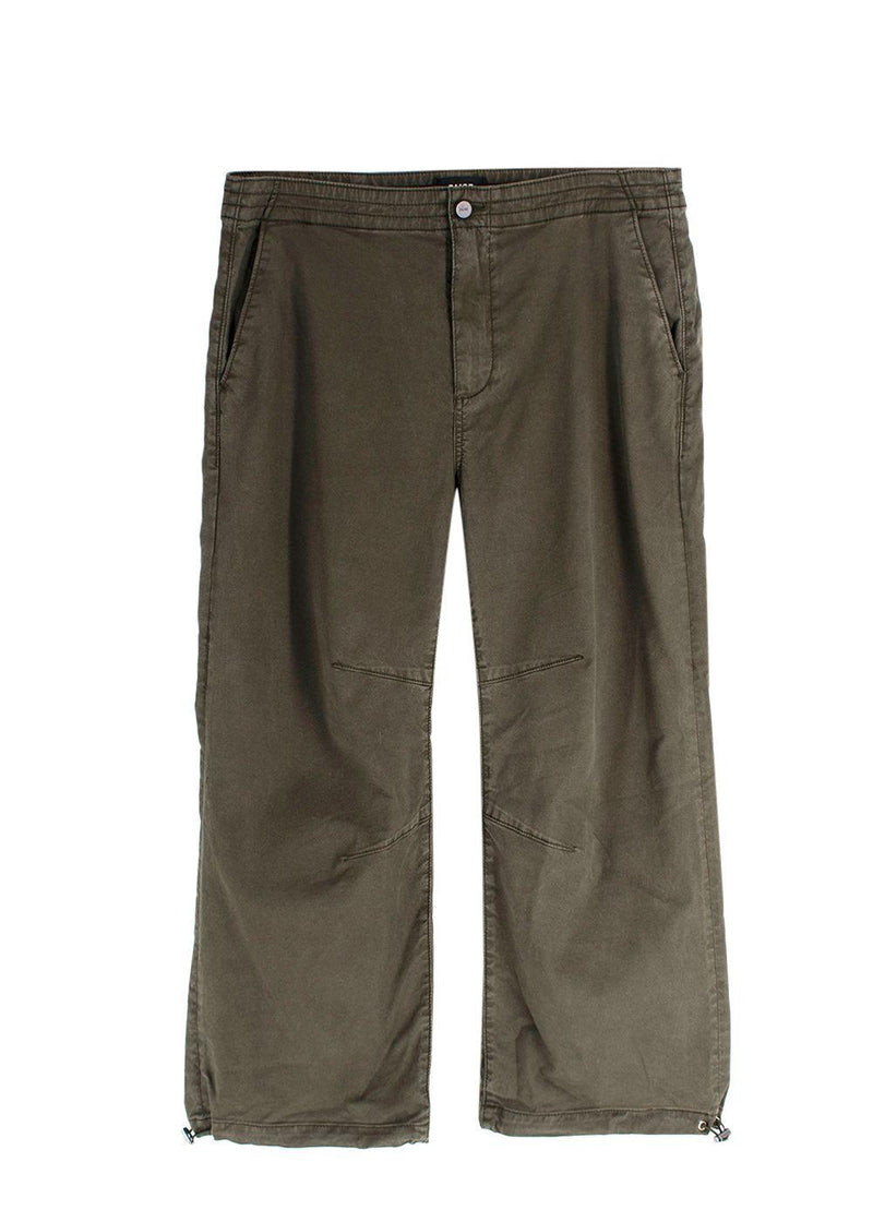 Paige Green Denim Toggle Hem Reid Trousers