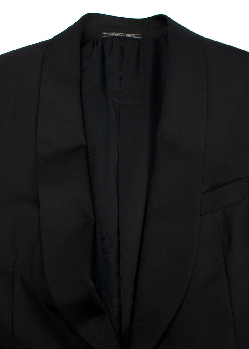 Corneliani Black Extra Fine Wool Single Breasted Suit