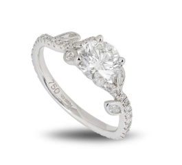 Bespoke 18ct White Gold Brilliant Cut Diamond Ring
