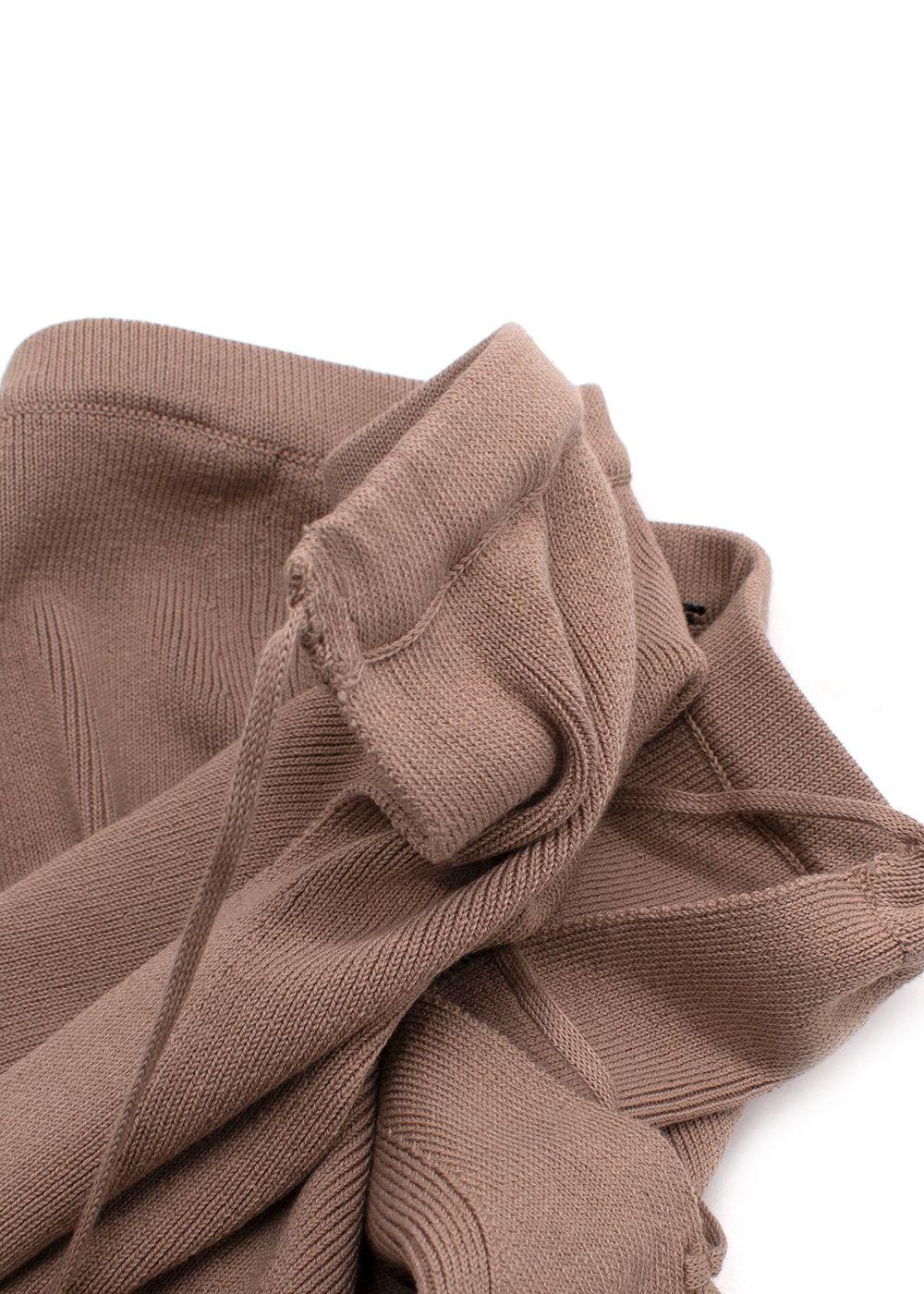 Magda Butrym Beige Ribbed Midi Wrap Skirt