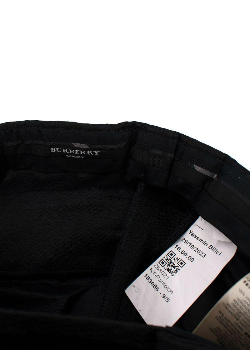 Burberry Black Tailored Wool Trousers