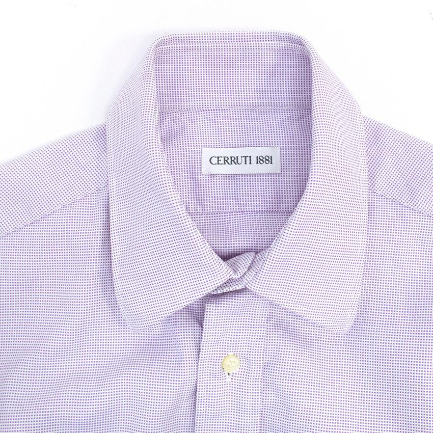 Cerruti 1881 Purple and White Print Shirt