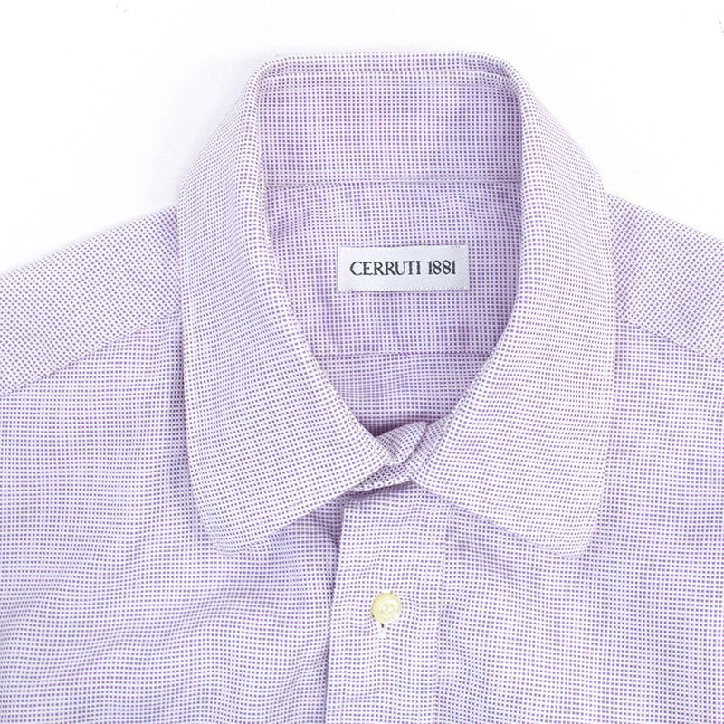 Cerruti 1881 Purple and White Print Shirt