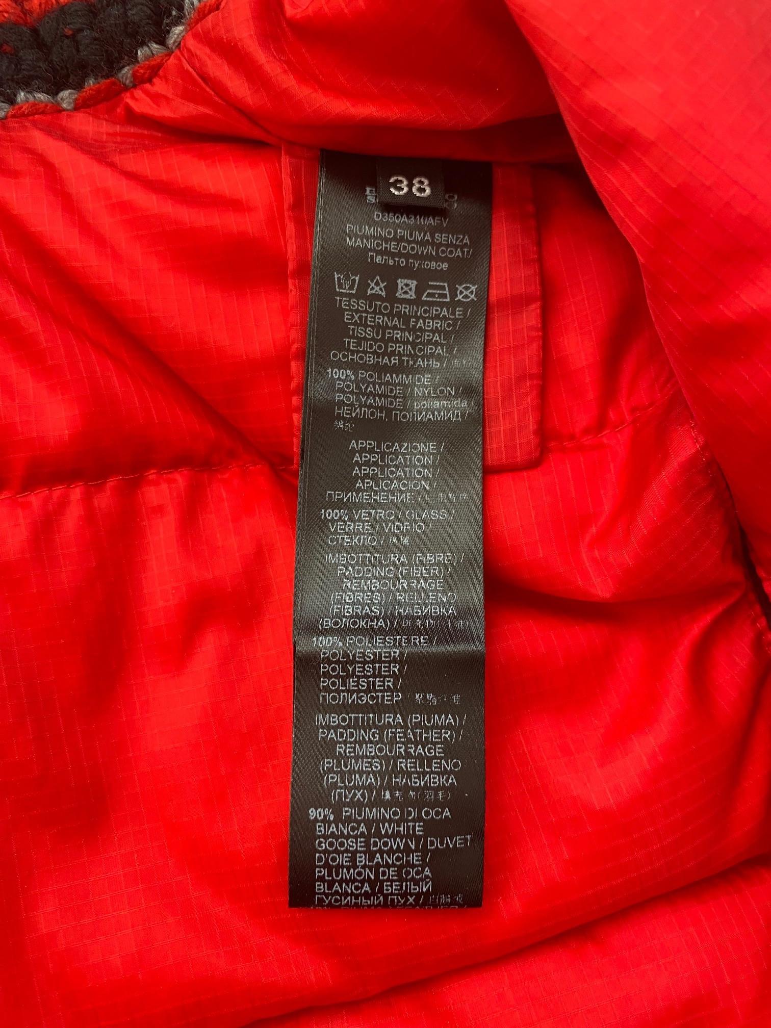 Red Nylon Padded Gilet