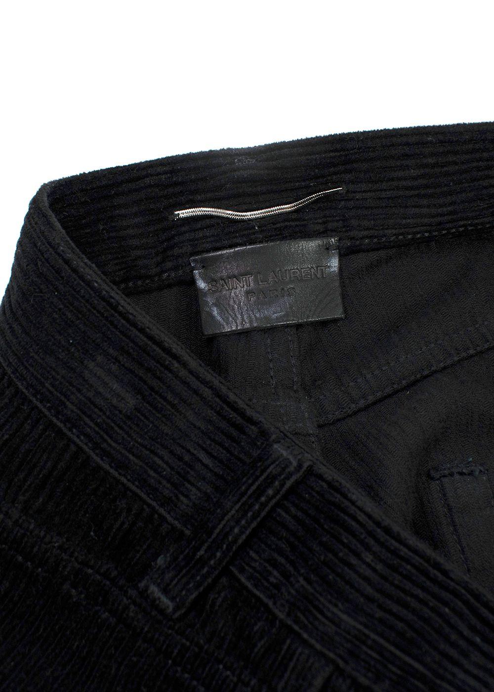 Saint Laurent Black Corduroy Trousers