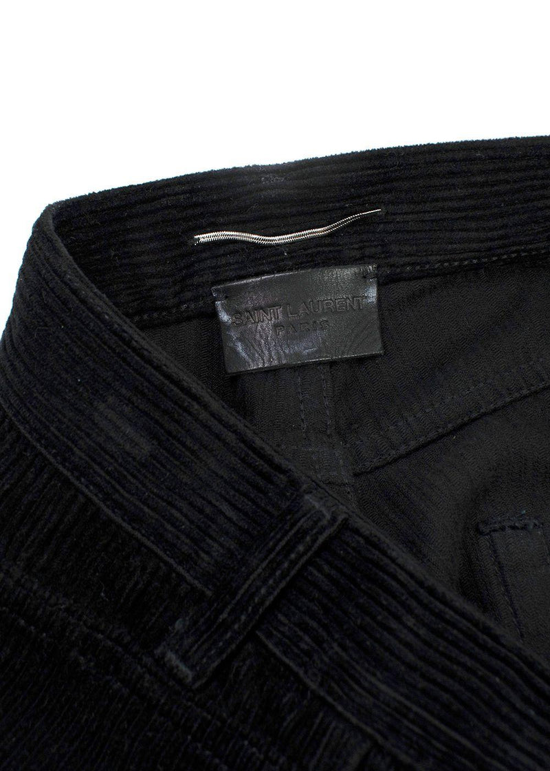 Saint Laurent Black Corduroy Trousers