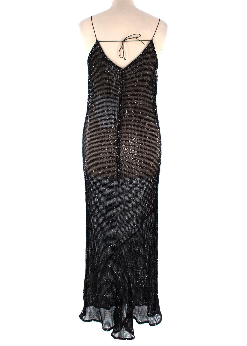 Georgia Alice  Black Sequin Sheer  Night Pageant Dress