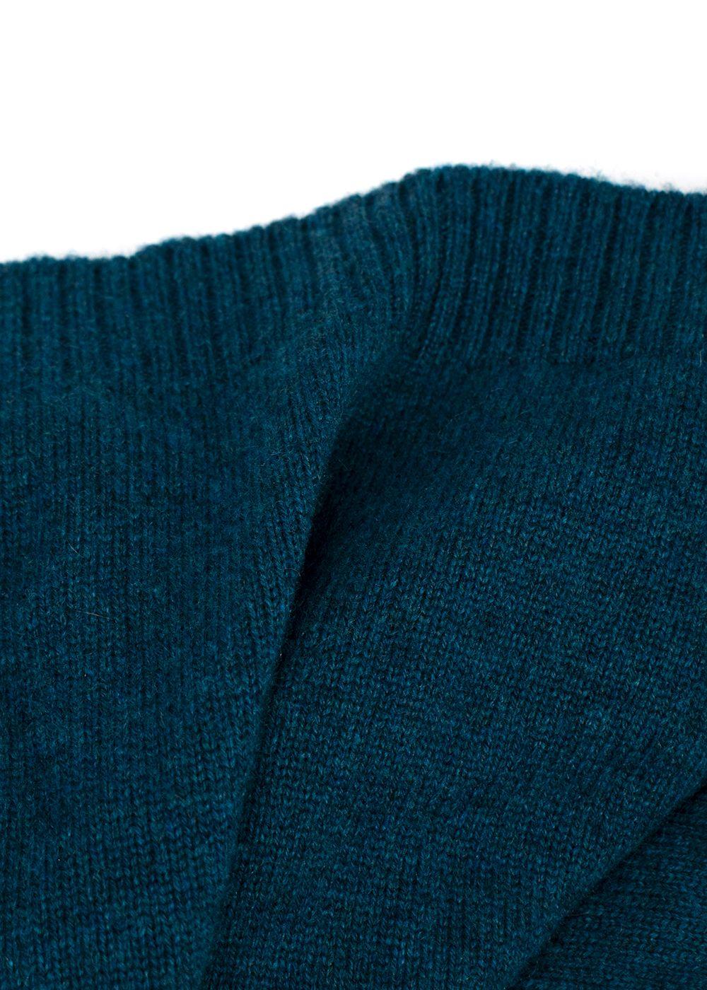 Hermes Teal Cashmere Longline Cardigan
