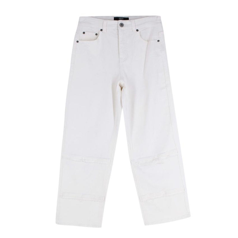 Erderm X Universal Standard White Patchwork Jeans