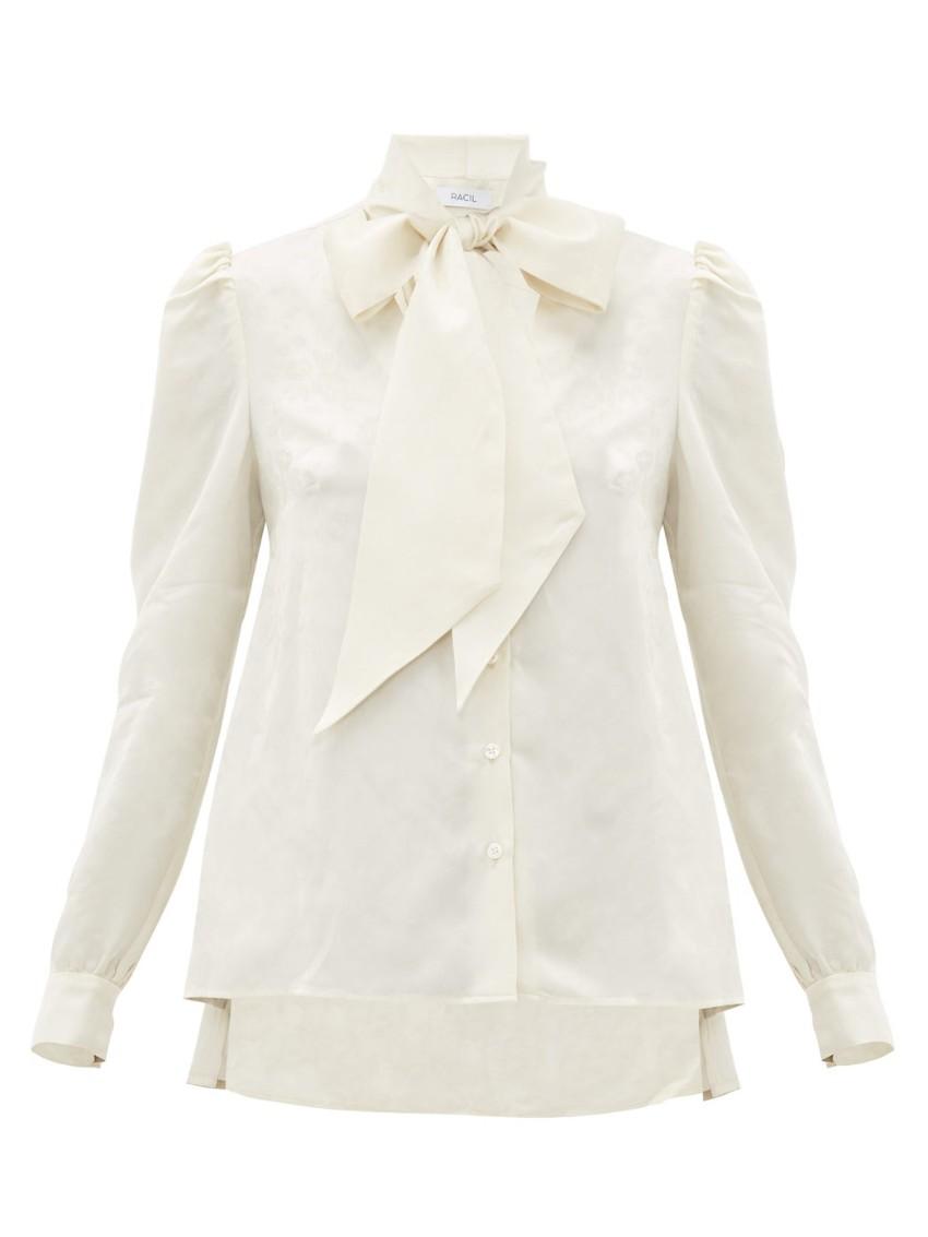 Racil ivory Solange  Pussybow Blouse