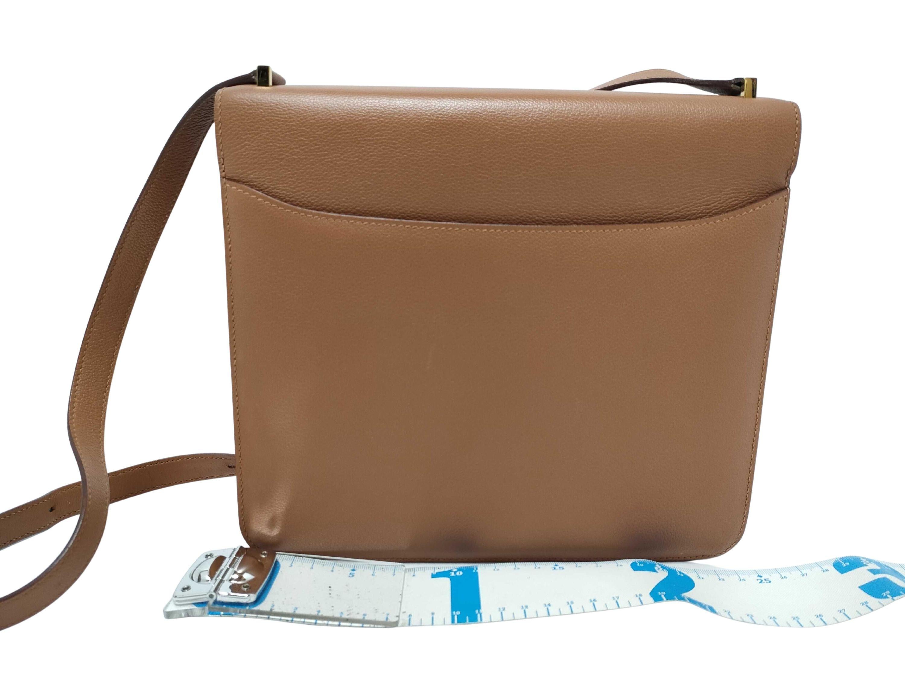 Hermes Tan Epsom Leather Shoulder Bag
