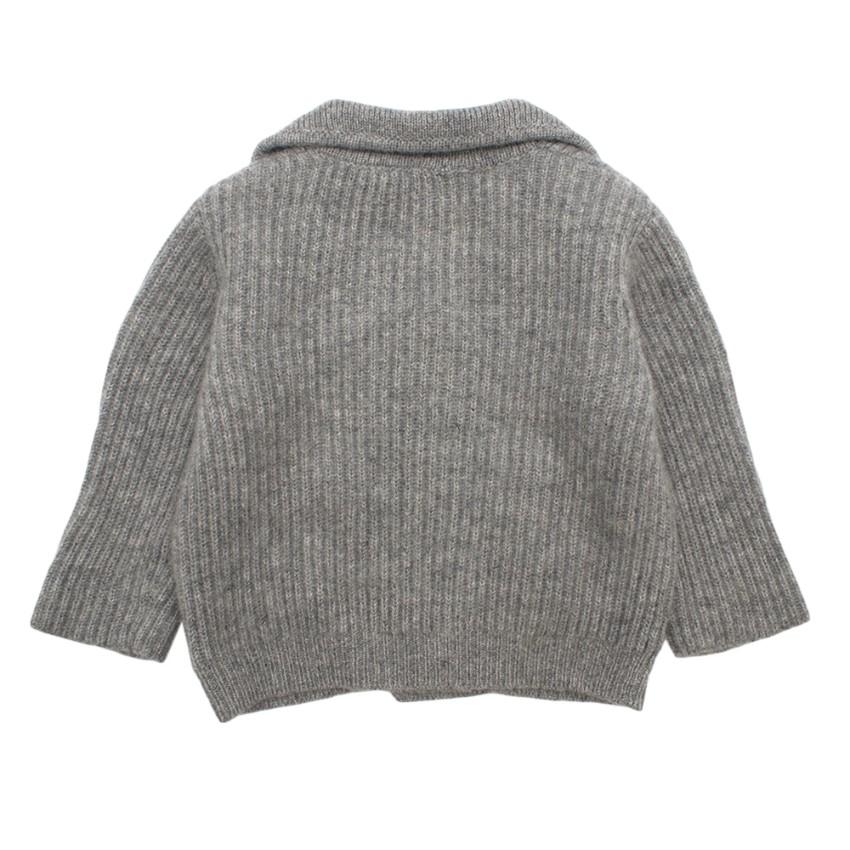 Oscar Et Valentine 9M Grey Shawl Knit Cardigan