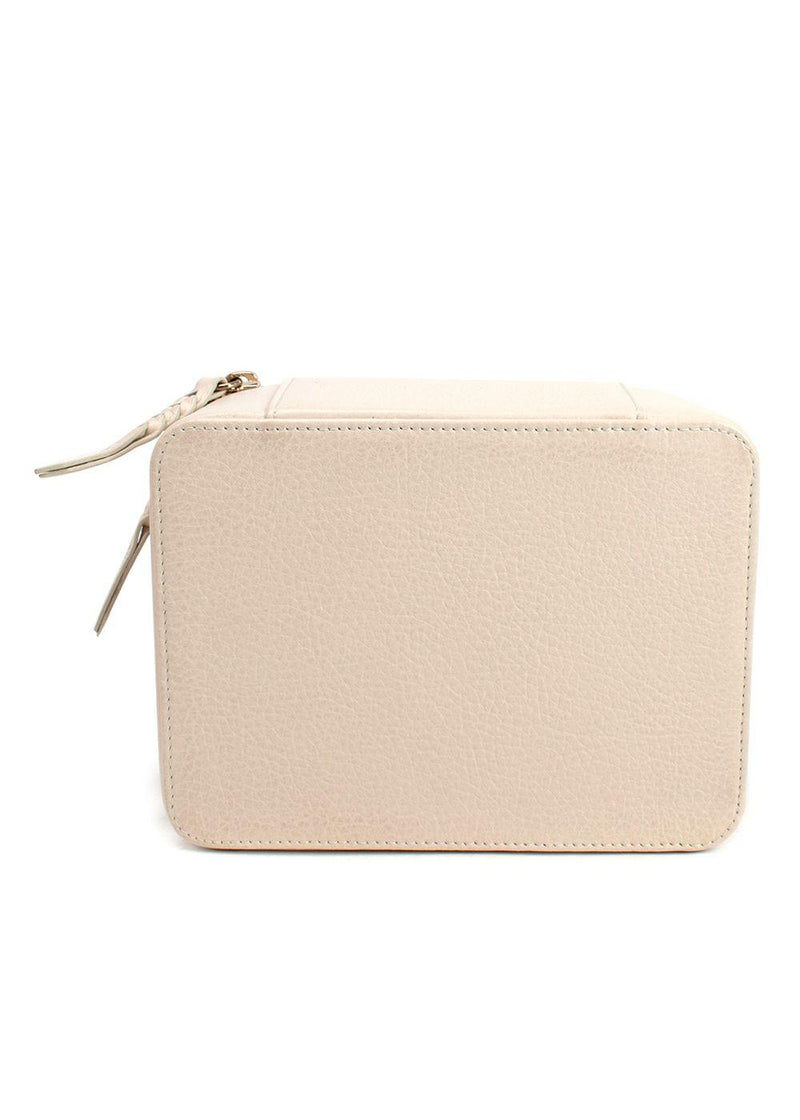 Breitling Cream Leather Travel Jewellery and Cosmetics Case