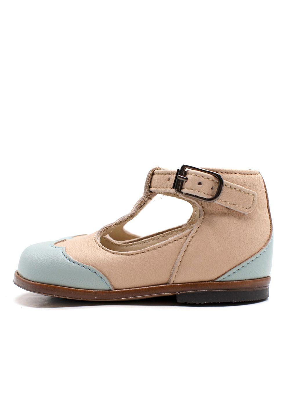 The Eugens Nude and Blue Dione Baby Sandals