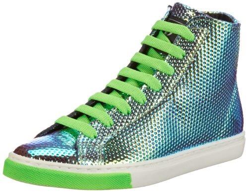 Unisex P1 sneakers in green hologram
