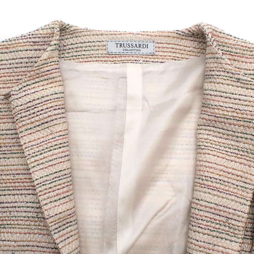 Trussardi Multicolour Tweed Jacket With Sequin Detail