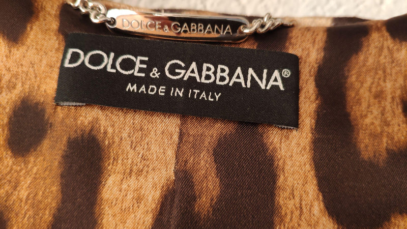 Dolce & Gabbana Velour Leopard Print Jacket