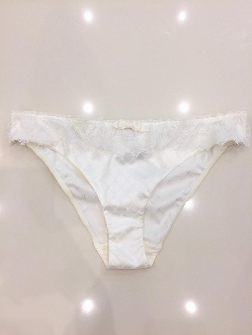 Chantal Thomass Leavers Lace & Satin Jacquard Pad Bra & Brief Set