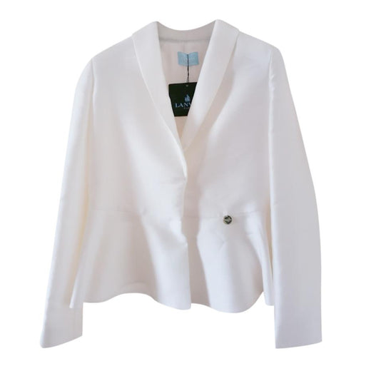 Lanvin Kids 10Y Ivory Peplum Jacket