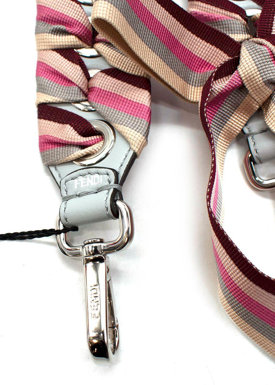Striped Lace-Up Shoulder Strap