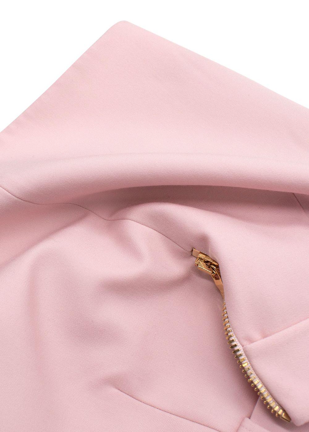 Balmain Pink Belted Mini Skirt