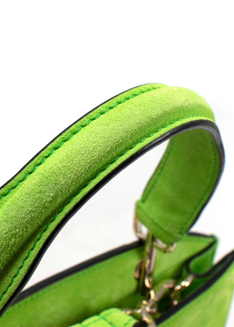 Roger Vivier green suede tote