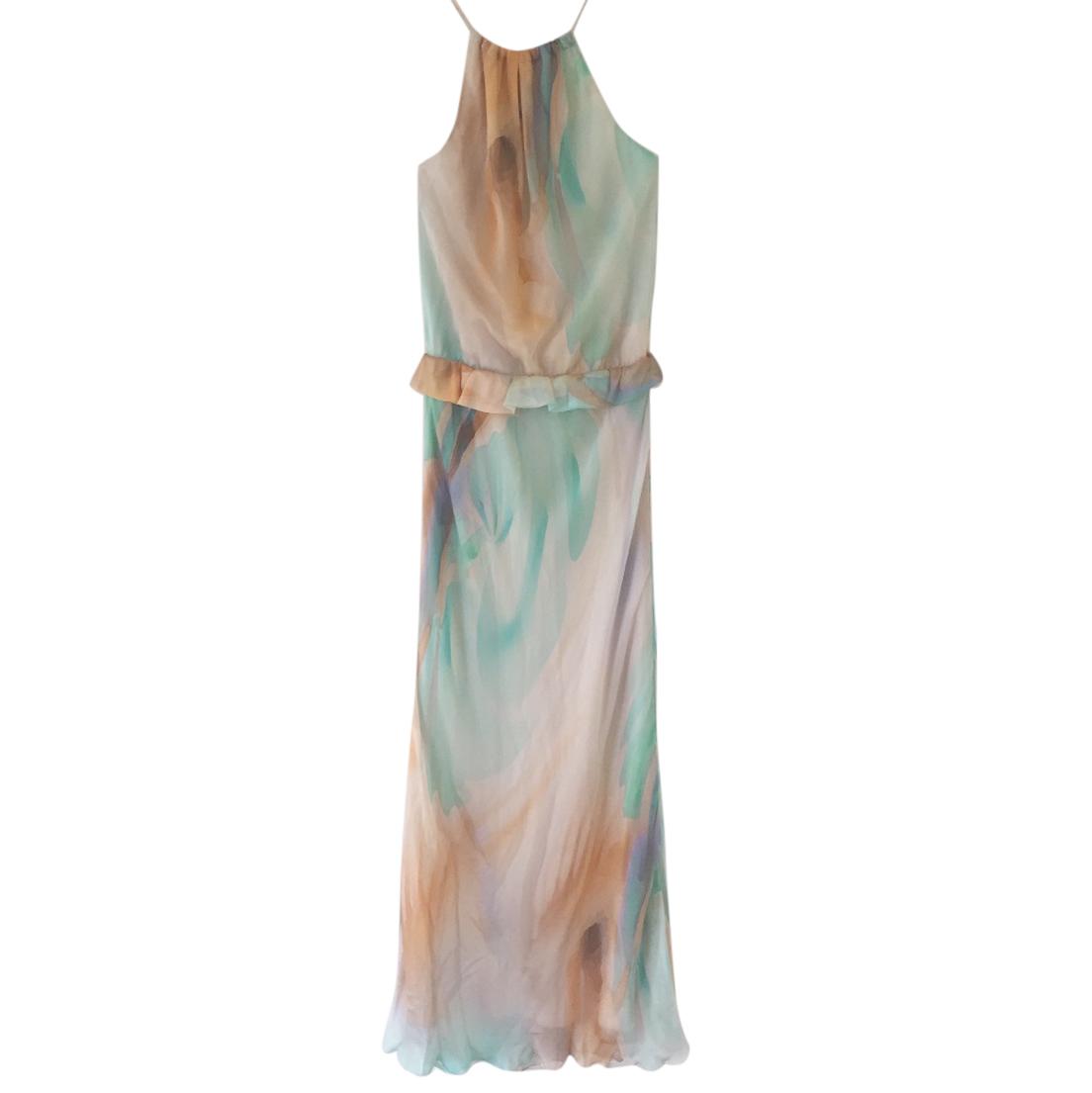 Patrizia Pepe silk tie dye halterneck dress