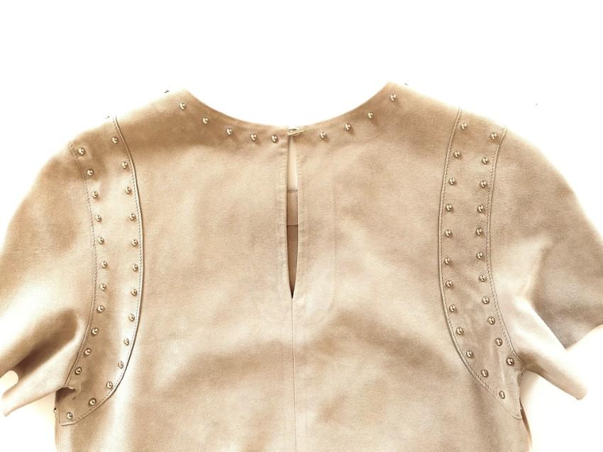 Yves Salomon Suede Studded T-Shirt