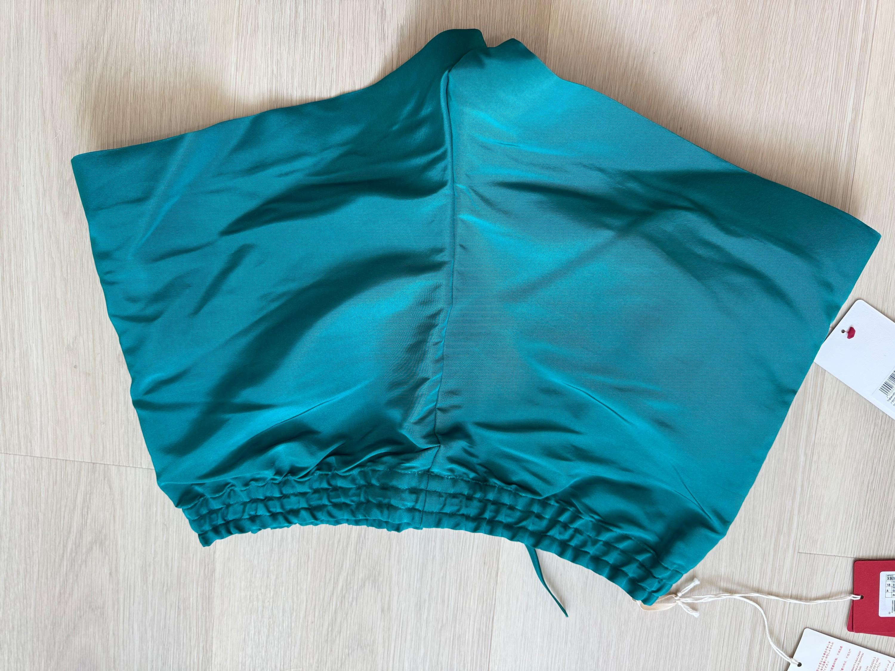 Valentino Teal Silk Shorts