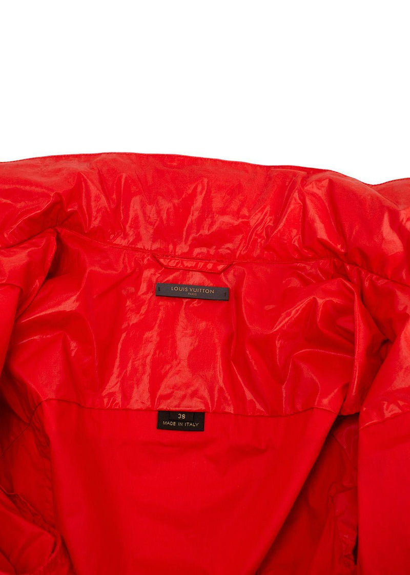 red sports zipper coat