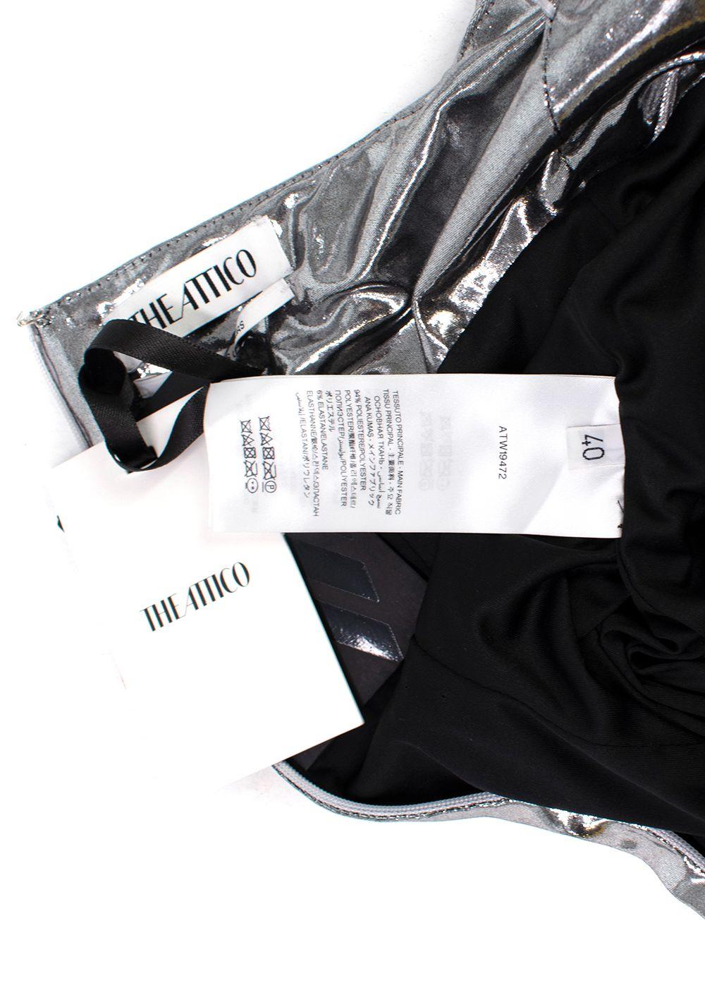 The Attico Puff-sleeve Lamé Mini Dress