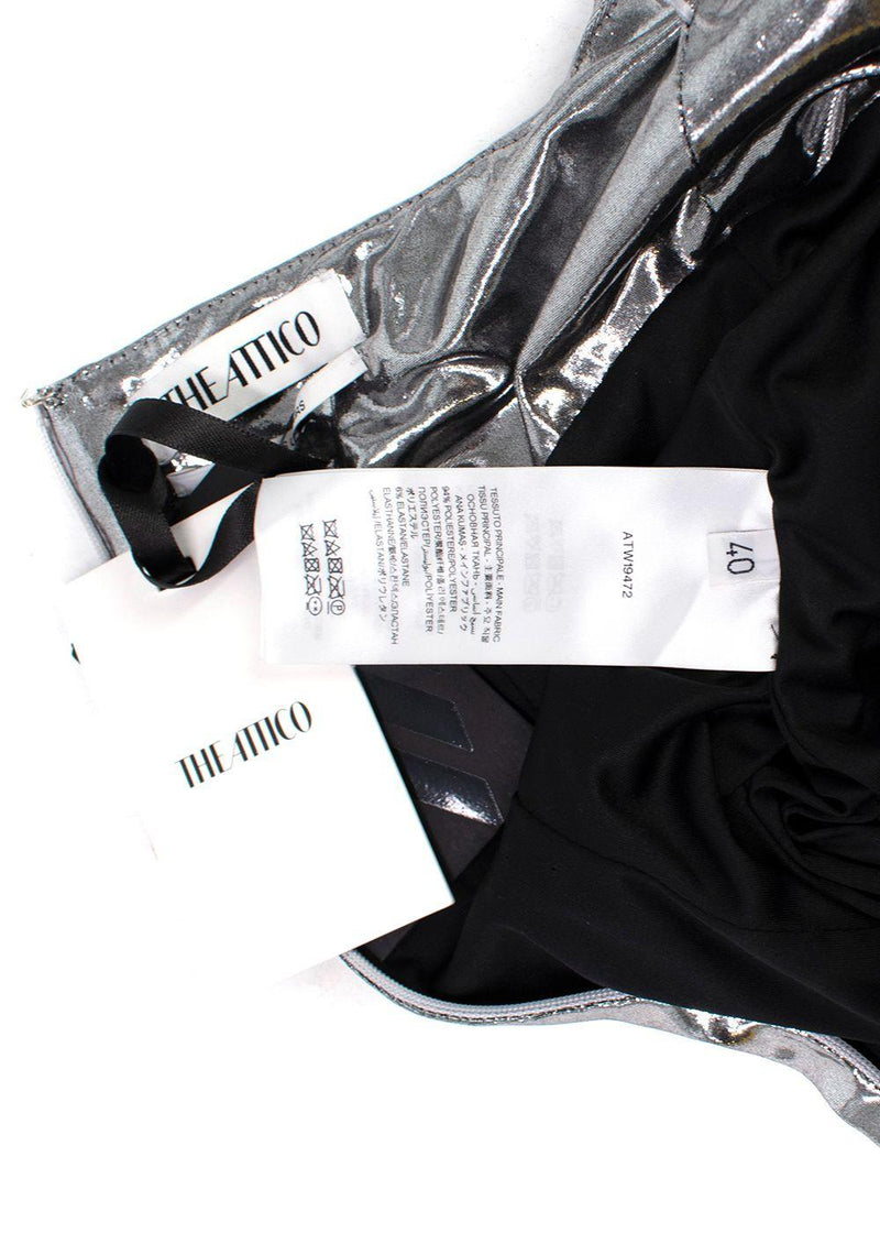 The Attico Puff-sleeve Lamé Mini Dress