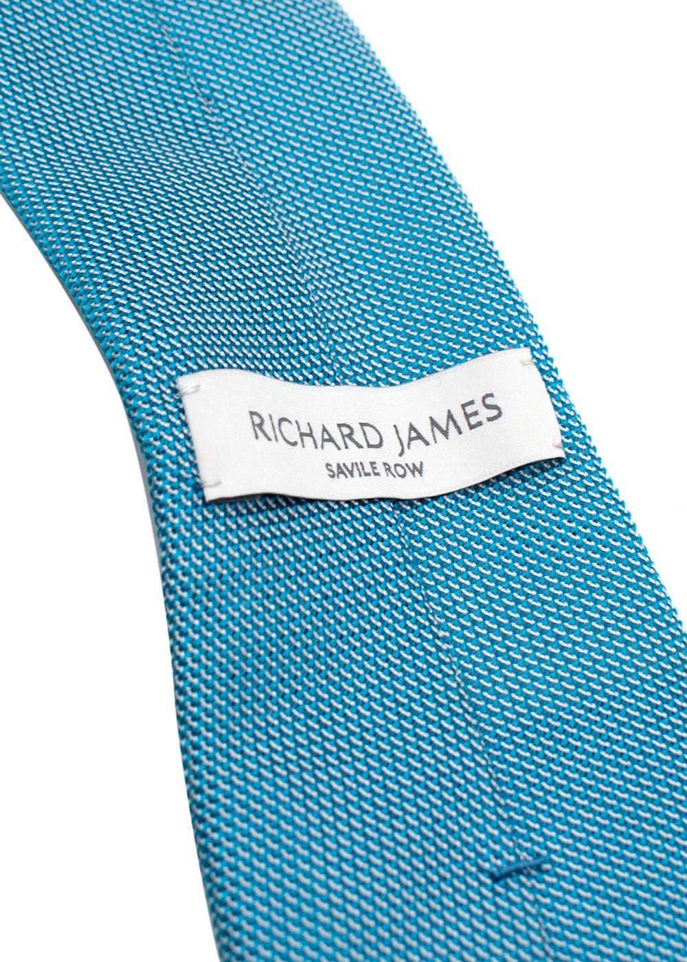 Blue & White Woven Silk Tie