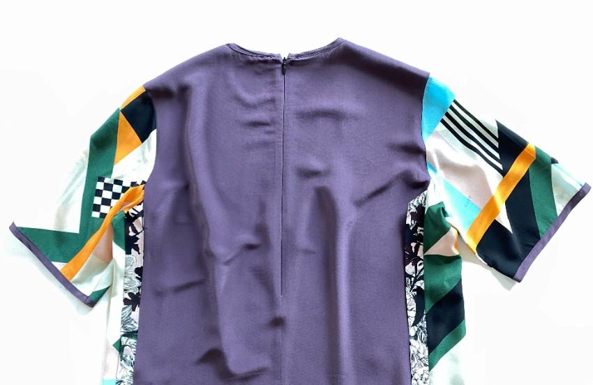MSGM Multi-Print Silk Twill Shift Dress