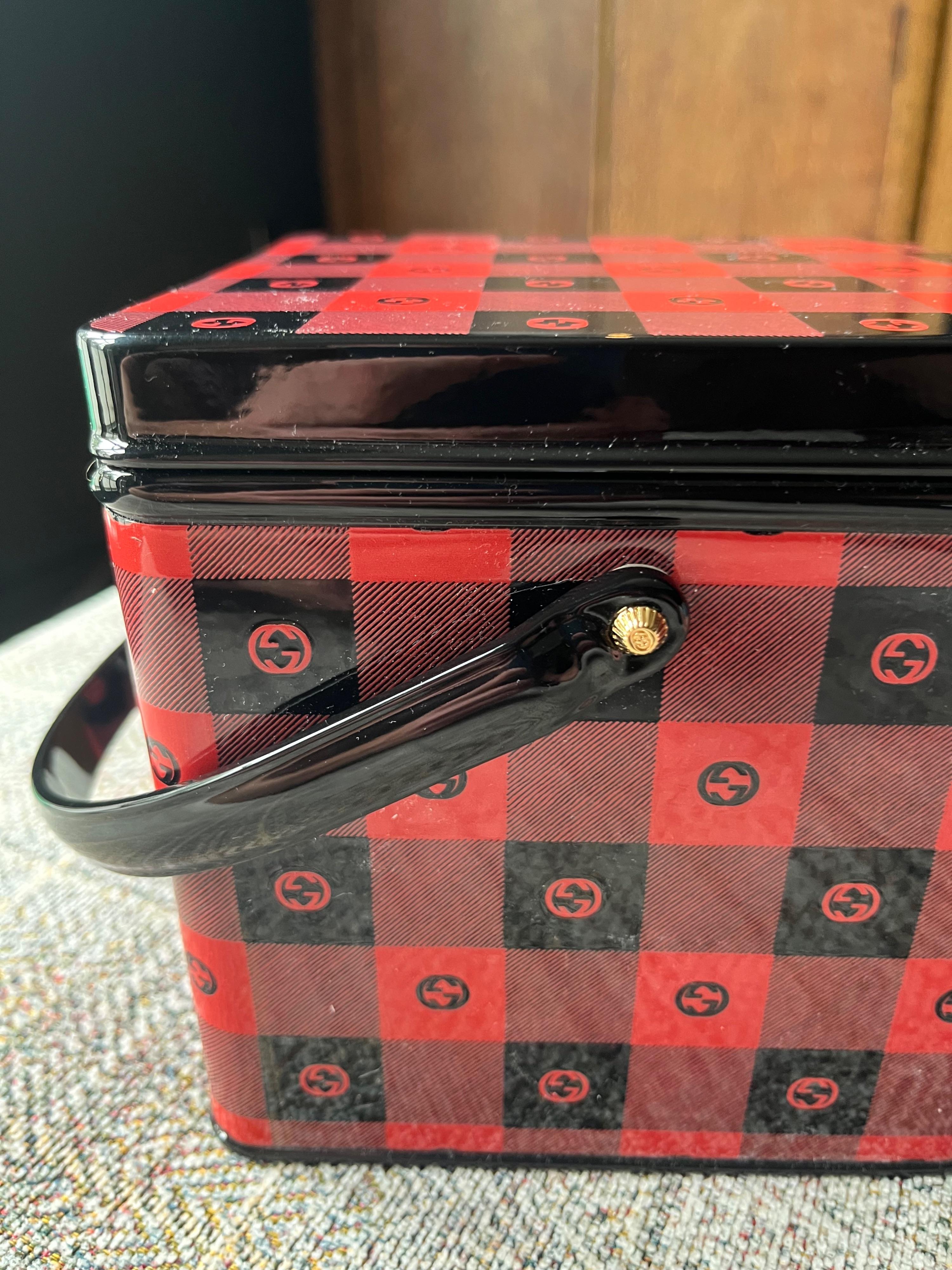 Gucci Red Gingham 'Mad Cookies' Box Grab Bag