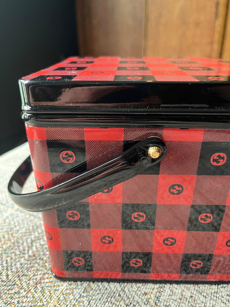 Gucci Red Gingham 'Mad Cookies' Box Grab Bag