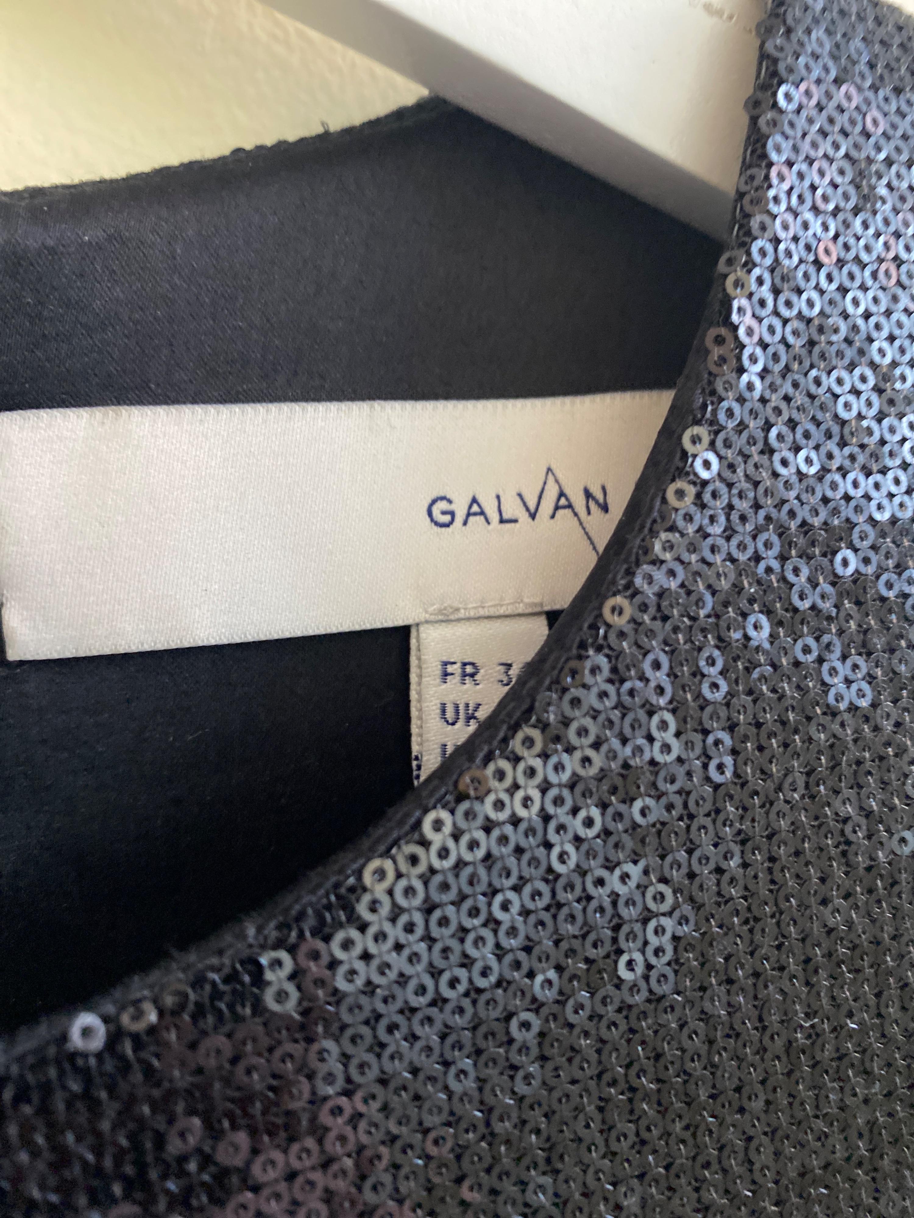 Galvan Blue Sequin Mini Dress