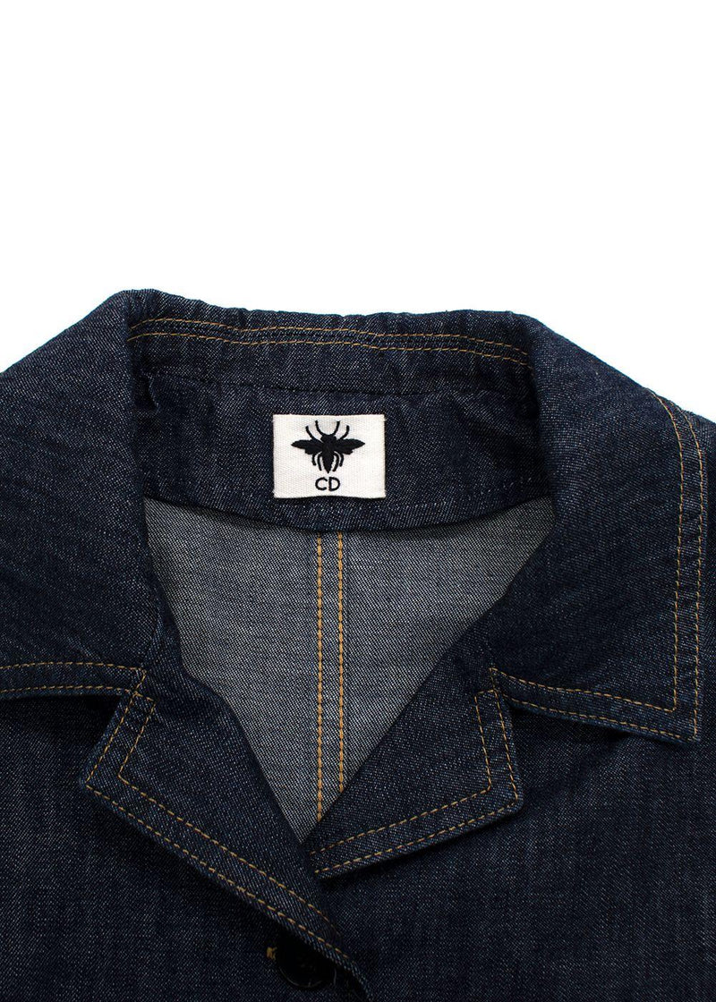 Dior Navy Denim Short Sleeve Shirt