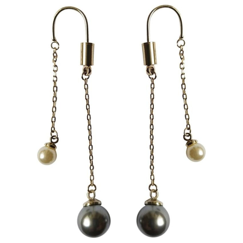 Dior Ultradior Faux Pearl Link Drop Earrings