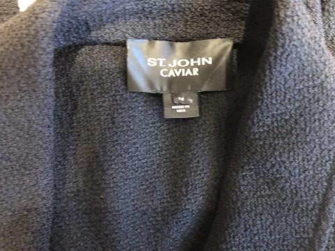 St John Black Wool Coat