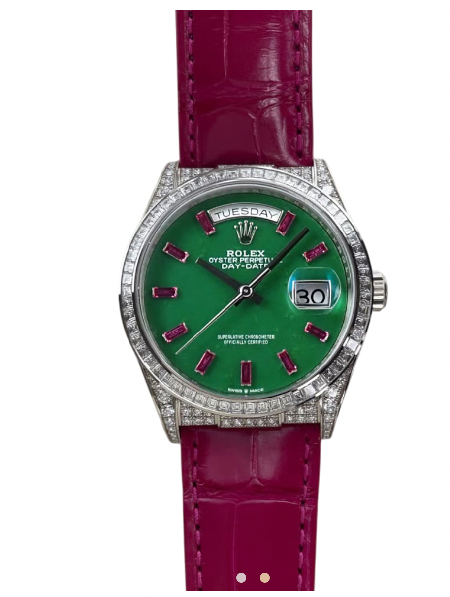 Rolex Pink Oyster Perpetual Day-Date 36mm Watch