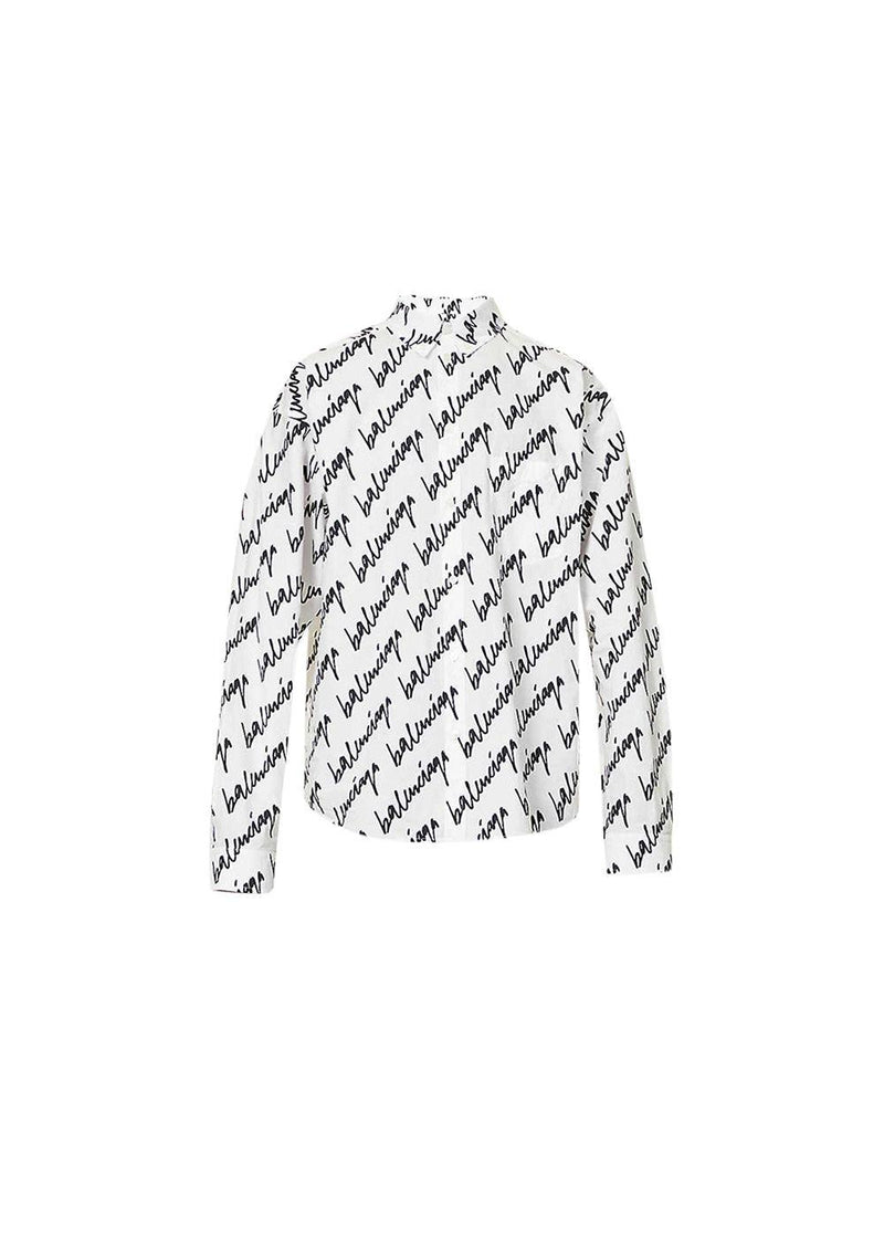 Wardrobe Unisex black & white cotton Scribble logo shirt