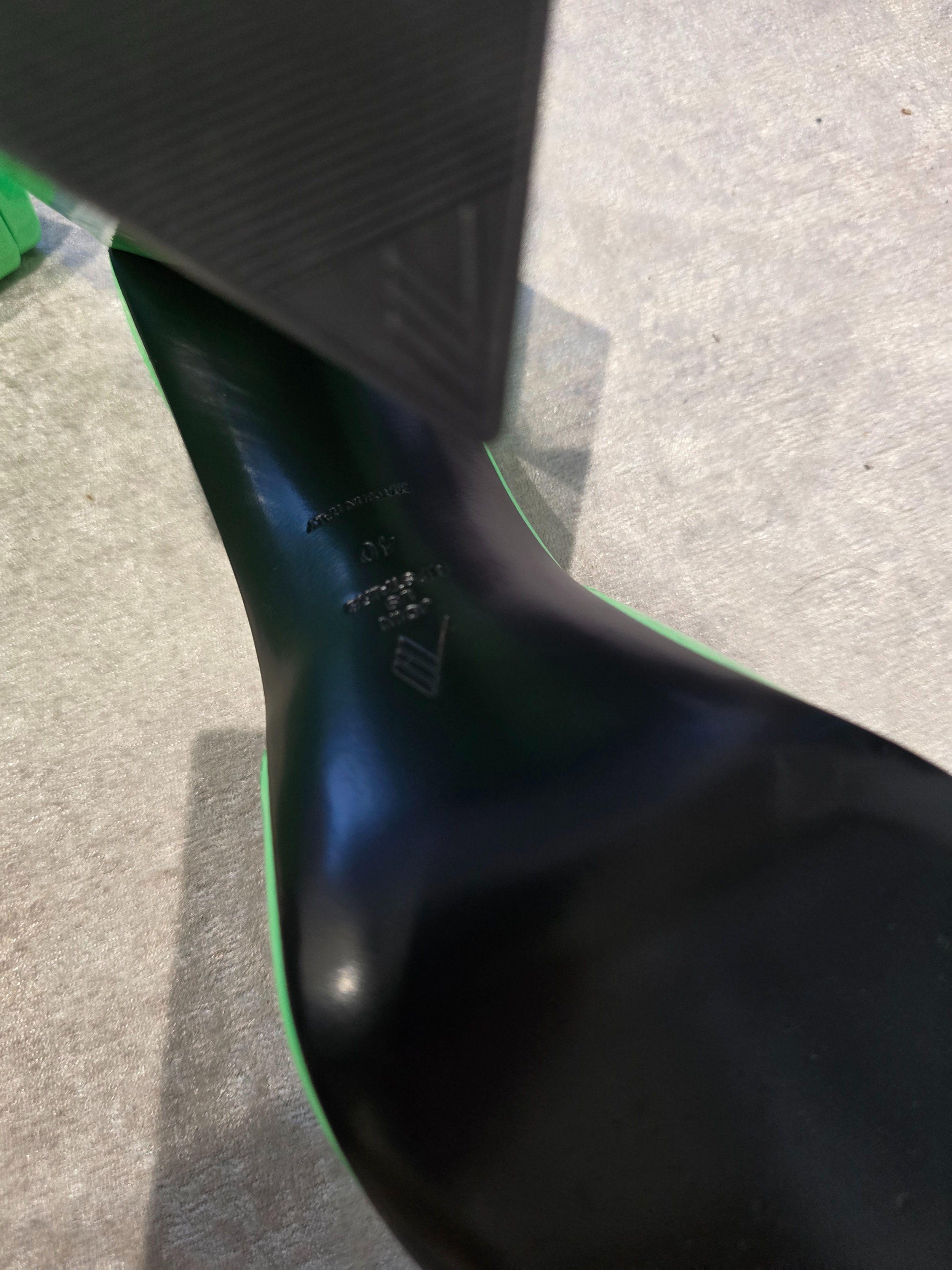 The Attico Green Devon Mules