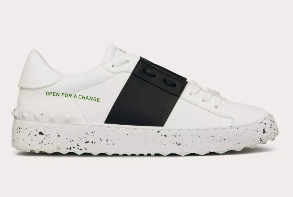 Open For A Change White Leather Sneakers