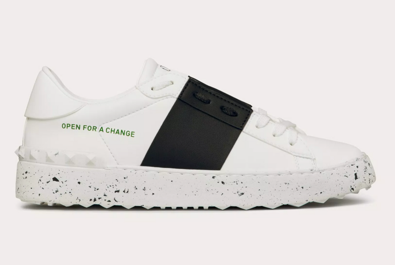 Open For A Change White Leather Sneakers