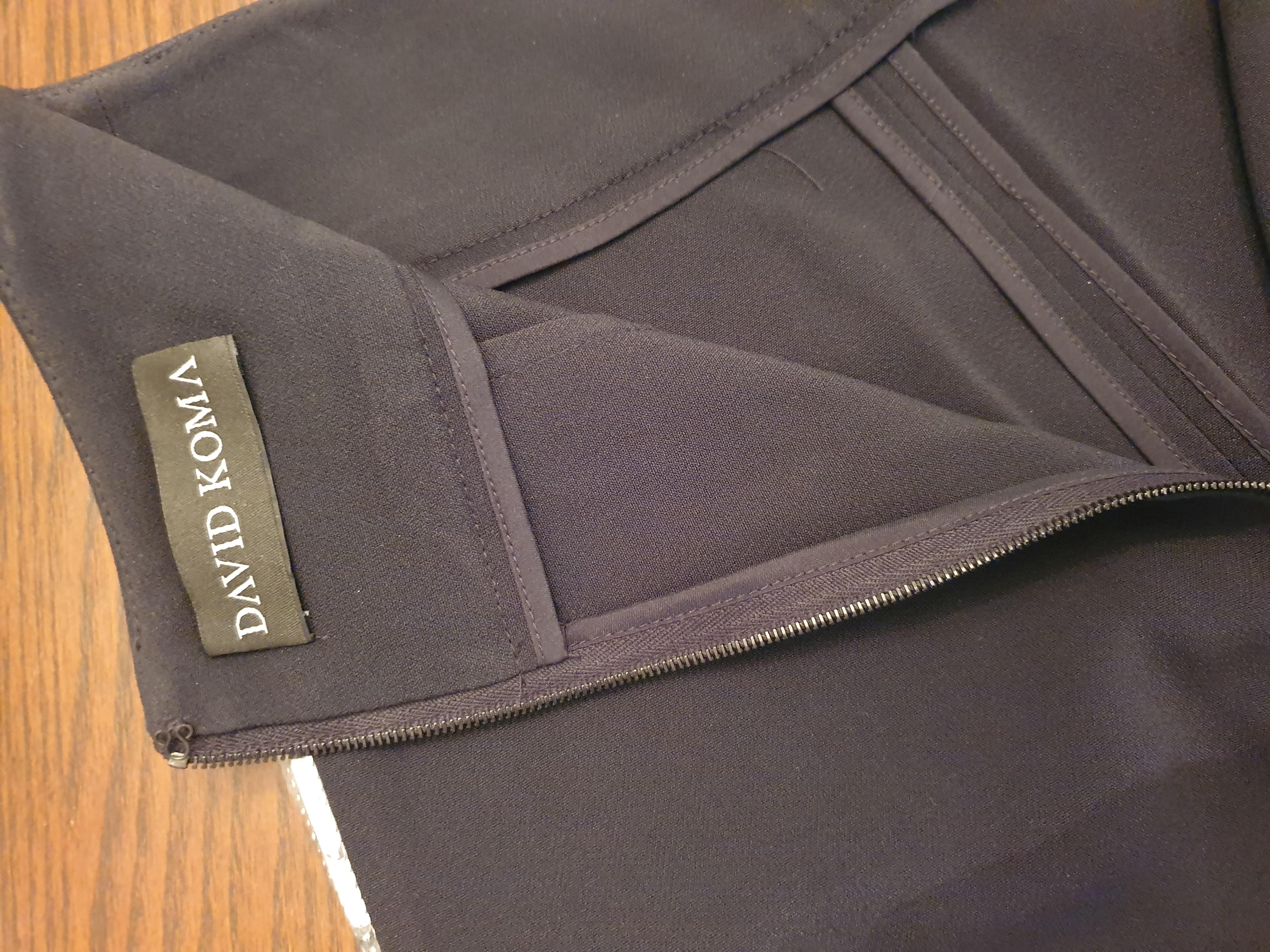 David Koma Sequin Side-Stripe Crepe Pants