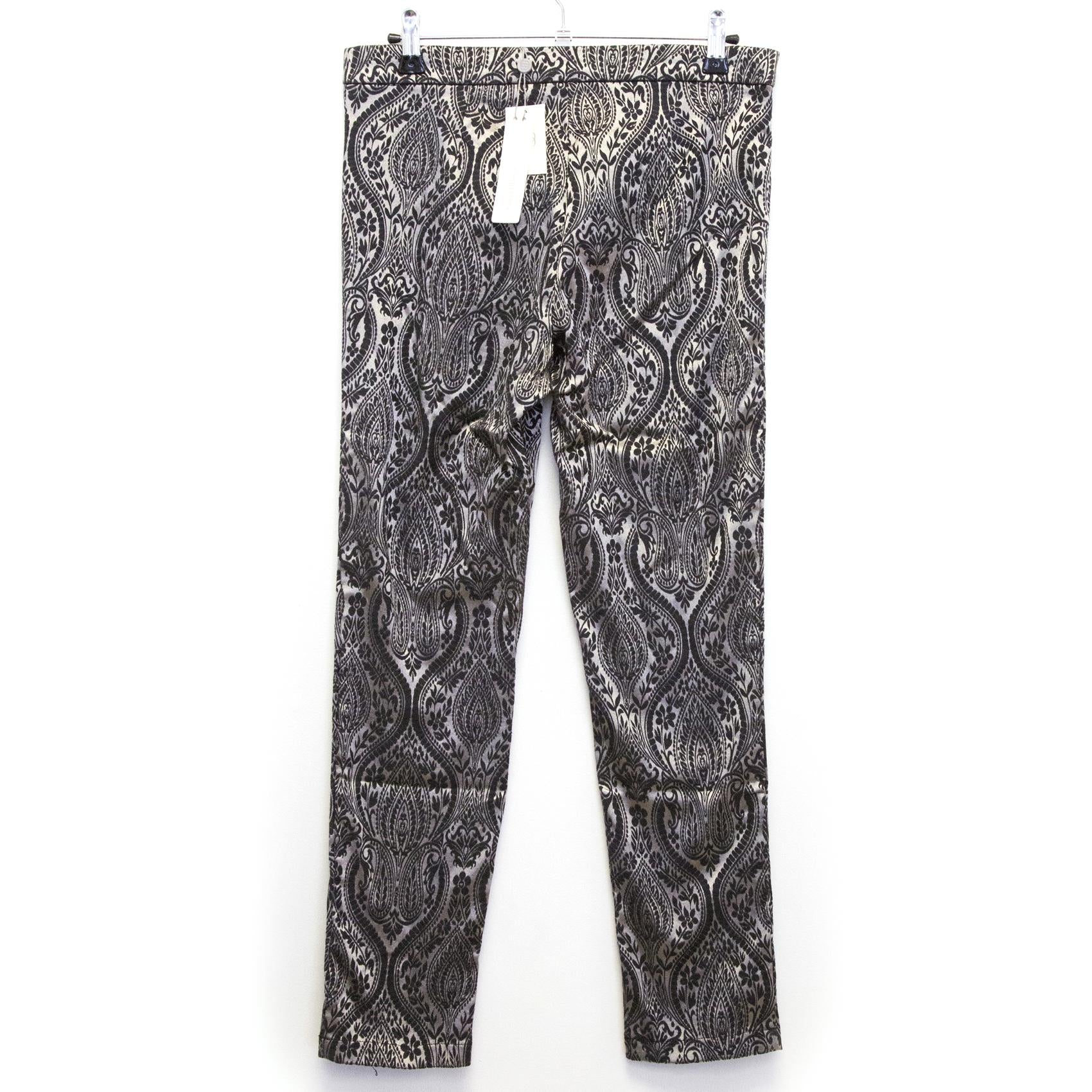 Costa Blanca Baroque Silver and Black Trousers