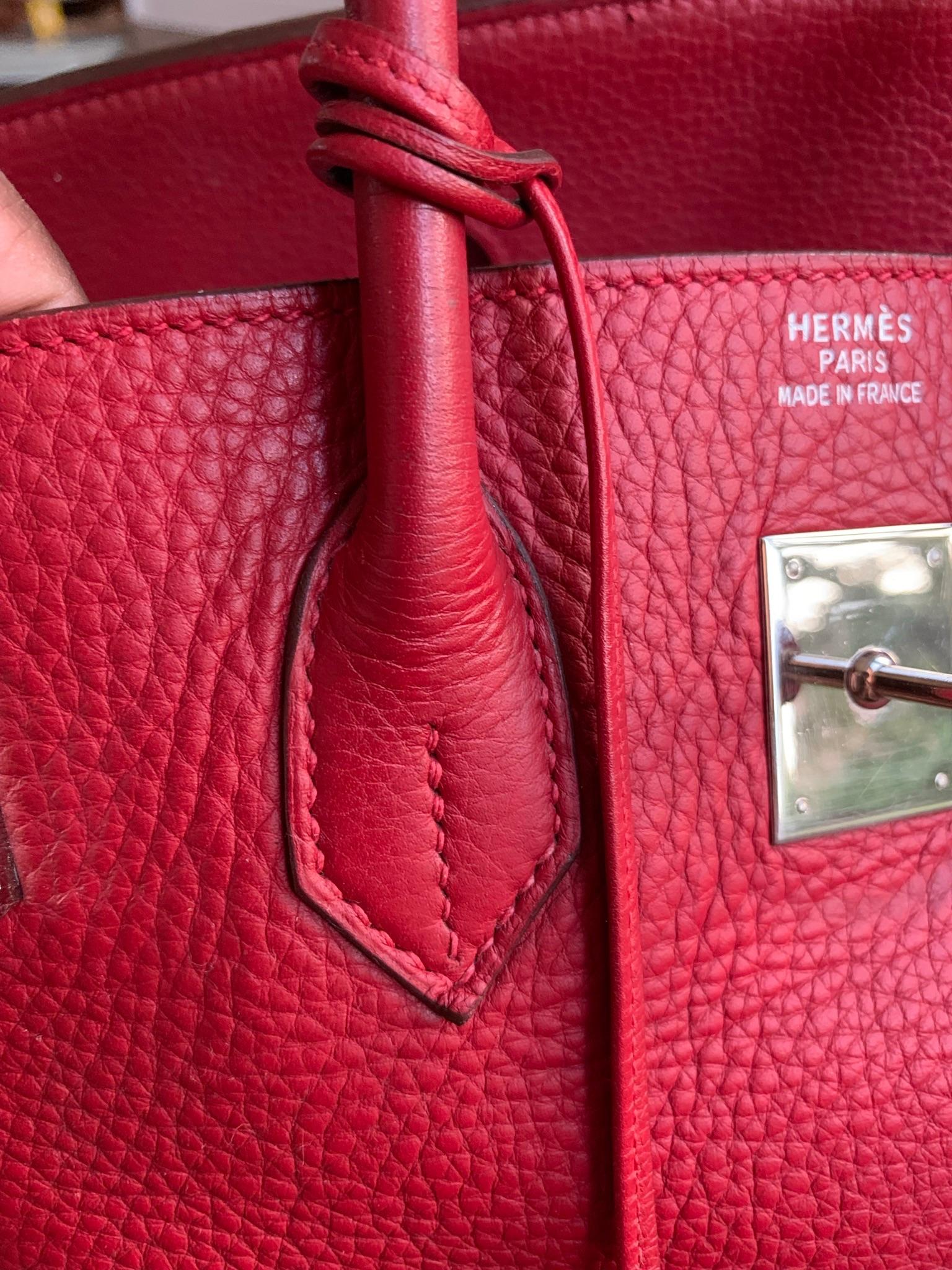 Red Togo Leather Birkin 35 PHW