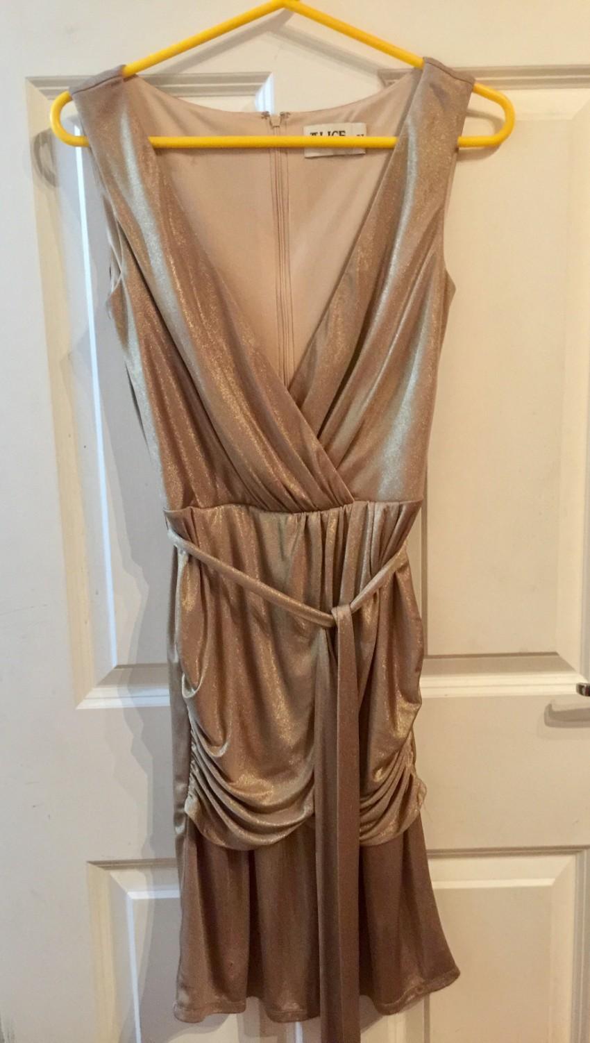 Alice by Temperley Metallic Draped Mini Dress