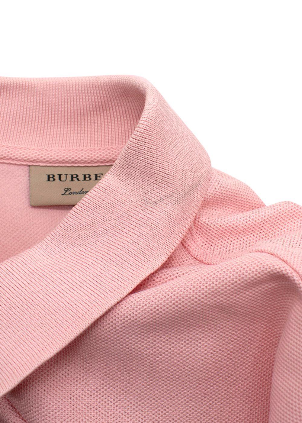 Burberry Pink Logo Polo Shirt
